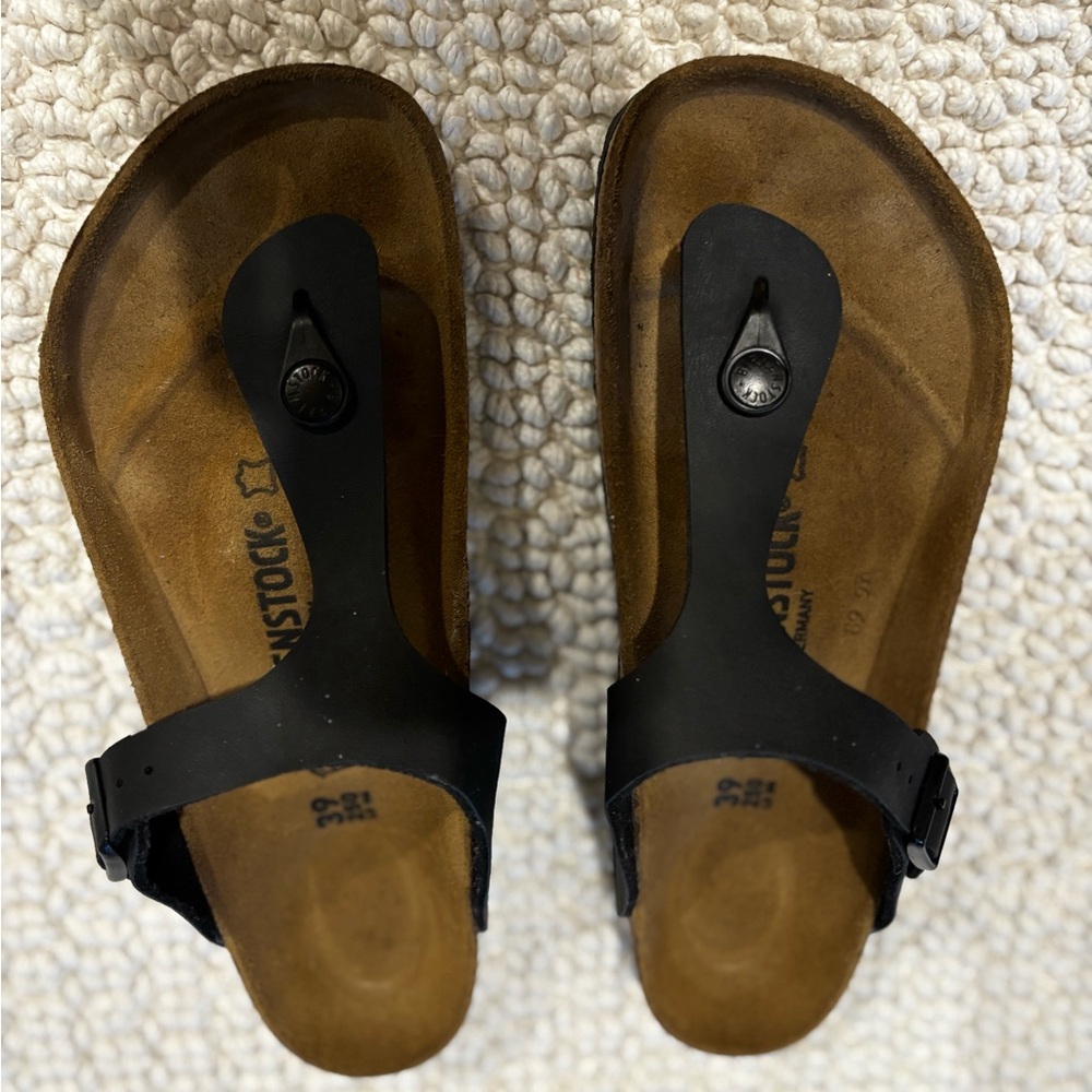 Birkenstock Women's Black and Brown Sandals